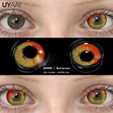 Yeknu  Cosplay Contact Lenses Makeup Colored Pupils Cosmetics Black Lenses Halloween Green Contact Lenses  White Pupils Red lens