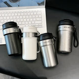 Yeknu  550ml Fashion Stainless Steel 316 Coffee Mug With Straw High Quality Leak-Proof Car Thermal Flask Large Capacity Travel Tumbler