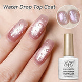 Yeknu  10ml Nail Art Gel 3D Water Drop Top Coat Gel Nail Polish Clear Water Drops Non Wipe Summer Design Varnish Gel Polish