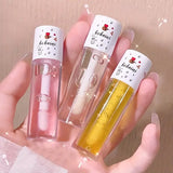 Yeknu  3pcs Moisturizing Lip Oil Nourishing Brightening Lip Care Hydrating Lip Balm for Soft Smooth Lips
