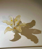 Yeknu  Handmade 3D Glass Ceramic Lily Incense Holder Ornament Glass Fragrance Ornament