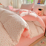 Yeknu  New All-cotton Milk Fleece High Grammage Warm Single Quilt Cover Single-sided Velvet Printed Duvet Cover for Autumn Winter