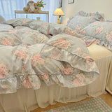 Yeknu  Fresh Botanical Floral Bedding Set for Kids and Adults, Leaves, Flower Duvet Cover, Pillowcases, Soft Washed Cotton, Home Textil