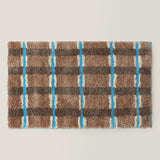 Yeknu  Fluffy Tufting Bathroom Mat Maillard Grids Bathmat Rug Carpet Entrance Doormat Floor Anti Slip Pad Aesthetic Home Decor 45x75cm