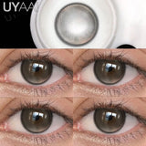 Yeknu  NEW Contact Lens Beauty Blue Lens 14.5mm Big Eyes Color Contact Lenses For Eyes Natual Pupils Cosmetic Lens Makeup Gray