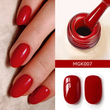 Yeknu  Cherry Red Gel Nail Polish 12ml Glossy Semi Permanent Soak Off UV LED Frosted Gel Nails Painting Varnish