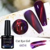 Yeknu  Transparent Cat Eye Gel Nail Polish 10ml UV Nail Art Semi Permanent Lakiery Hybrydowe Magnet SPAR Lacquer Gel Vernis Soak