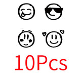 Yeknu  1Pc Smile Emoji Waterproof Temporary Tattoo Stickers, Long-lasting Waterproof for One to Two Weeks, Suitable for Finger, Plam.
