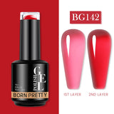 Yeknu  Rubber Base Gel Nail Polish Pink White Base Gel Top Coat Jelly Semi Transparen French Soak Off UV Nail Art Varnish