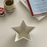 Yeknu Creative Solid Color Star Ceramic Bowl Cute Children's Tableware Salad Fruit Plate Restaurant Cooking Dishes Kitchen Utensils