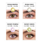 Yeknu  1 Pair Brown Natural Eye Color Lens Blue Color Contact Lenses for Eyes Aesthetic Lenses Purple Eye Contacts