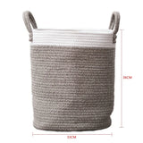 Yeknu  Cotton Rope Hamper Clothing Storage Basket Toy Debris Storage Basket Collapsible Organizer