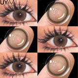 Yeknu  Colored Contact Makeup Natural Brown Eye Lenses Lovesick Series Cosmetics Gray Lenses Woman Makeup Green Beauty Contacts