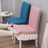 Yeknu Modern Minimalist Solid Color Chair Cover Thickened Lace Fully Wrapped Dustproof Versatile Antiskid Soft Set Cushion