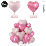 Yeknu  Coquette Birthday Decoration Pink White Bow Latex Balloon Set Foil Bow Balloon Girls Women Pink Bow Party Wedding Decor Supplies
