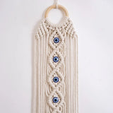 Yeknu  Handmade Macrame Tapestry Hanging Devil's Eyes Blanket Nordic Home Room Decoration Accessories Aesthetic Wall Art Decor