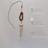 Yeknu  New Chinese Style Wooden Wind Chimes Camping Decorative Good Luck Charm Ornament Small Hanging Piece Garden Decor
