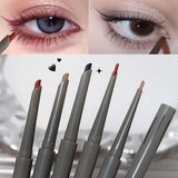 Yeknu  Silky Long-lasting Eye Liner Pencil  Eyeliner Pen Natural Matte Wine Red Eyeliner Easy To Color Waterproof Eye Make Up Cosmetics