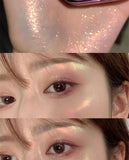 Yeknu  2-color Glitter Eyeshadow Water Light Broken Feeling Long Lasting Waterproof Eyeshadow Pearlescent Glitter Highlighter Makeup