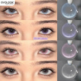 Yeknu  Daily Disposable 10PCS Colored Contact Lenses for Eyes Myopia Lens Beauty Pupils Eye Lenses Fashion Blue Purple Lenses
