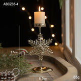 Yeknu  Retro Christmas Wrought Iron Candlestick Star Elk Christmas Tree Candle Holder Merry Christmas New Year Table Ornaments