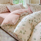 Yeknu  Class A super soft jacquard cloud yarn cotton four-piece set, bed sheet, bed hat, quilt cover, student dormitory bed