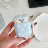 Yeknu  ins Korean gray-blue polka dot simple application airpods4 earphone cover pro3 new airpodspro2 protective cover 3rd