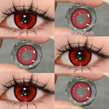 Yeknu  2PCS Halloween Myopia Contact Lenses Cosplay Colored Contact Lenses Prescription Lens Natural Pupils Eye Color Lenses