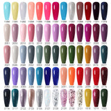 Yeknu  15ml Orange Color Nail Gel Polish Semi Permanent Red Pink Gellack Nail Art Salon Soak Off UV LED Glitter Nail Gel Varnish