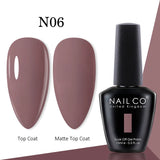 Yeknu  15ml Gel Nail Polish LED Semi-permanent Summer Varnish UV Vernis Blue Color Enamels For Nails Gellak Top Coat Base Polish