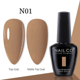 Yeknu  15ml Gel Nail Polish LED Semi-permanent Summer Varnish UV Vernis Blue Color Enamels For Nails Gellak Top Coat Base Polish