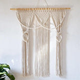 Yeknu Handmade Macrame Cotton Curtain Cotton Bohemia Macrame Tapetsry Bedside Wall Hanging Tapestry Door Window Curtain Beho Decor