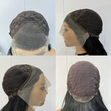 Yeknu  Black Wig Deep Wave Lace Wig Synthetic Hair Body Wave wig 13x4 Black Wave Wig Lace Front Wigs for Women Ready to Wear Cosplay