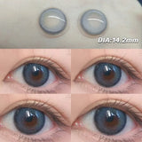 Yeknu  2PCS Contact Lenses Myopia Beauty Blue Lenses Cosmetic Pupils Natural Color Lens Eyes with Degree High Quality Lenses