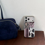 Yeknu  Autumn-Winter Snakeskin Pattern Splice Sliver Edge Back Cover Case for iPhone 14 15 16 17 Pro Max 17Pro 13 Protective Phone Case