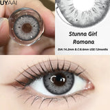 Yeknu  New 1pair Colored Contact Lenses for Eyes Blue Natural Look Brown Eye Lenses Cosmetic Beauty Pupils