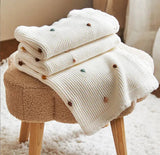 Yeknu 100*70cm Baby Blanket Knitted Sofa Throw Blankets Nordic Pompom Soft Tapestry Newborn Baby Swaddle Wrap Crib Stroller Blanket