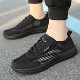 Yeknu  Large Size 46 Comfortable Men's Shoes Light Fashion Casual Sports Shoes Breathable Flying Mesh Top Loafers zapatillas de deporte