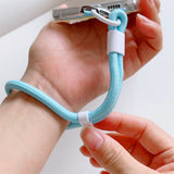 Yeknu  Adjustable Lanyard Hanging Rope Hand Wrist Strap for Mobile Cell Phone Universal Short Keychain Colorful Security Wristband