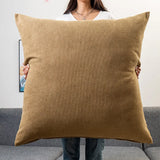 Yeknu  Large Square Pillowcase Coffee Sofa Back Huge Cushion Cover Washable Living Room Bedroom Pillow Cases Solid Color 60/70/80CM