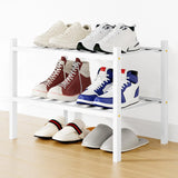 Yeknu  Olanly Durable Bamboo Shoe Organizer For Closet Sturdy Easy Assembly Shoe Rack Stackable Free Standing Wooden Shoe Storage Shelf