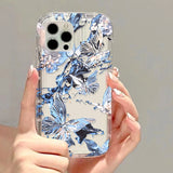 Yeknu  Flower Phone Case For iPhone 17 16 Pro Case iPhone 13 15 14 11 12 Pro Max 16E Air 8 7 Plus XR SE Transparent Shockproof Cover