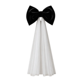 Yeknu  Home Decor Mesh Tulle Large Velvet Christmas Bow New Year Pendant Christmas Tree Topper Bow Ornaments Xmas Vibe Decor Bow Party
