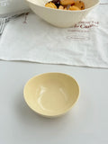 Yeknu  Anmuli Ins Sle Retro Yellow Glazed Underglaze Cerc Salad Dinner Large Bowl French Sle Pure Color Dinnerware Bowl