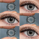 Yeknu  1 Pair Colored Contact Lenses 42% Water Yearly Korean Lenses High Quality Lenses Green Lenses Natural Gray Pupils
