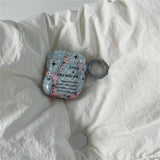 Yeknu  Lns Niche Splicing Blue Oil Splatter Suitable For AirPods Pro Apple Headphone Case Protective Cover 1st Generation, 2nd Generati