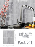 Yeknu  Waterproof Moisture Proof 3D Tile Stickers Self Adhesive Wall Decals for Kitchen Bathroom Oil Resistant Decorative Wall Mural