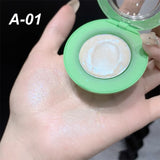 Yeknu  1pcs Planet Highlighter Powder Shiny Gradient High-gloss Powder Face Contour Brightening Long Lasting Highlight Glitter Makeup