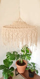 Yeknu  Macrame Lampshade Tapestry Bed Curtain Bohemia Tapestry Handmade Wall Hanging Tassel Pendant Artistic  Boho Decor