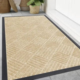 Yeknu  Olanly Front Door Mat Outside Entrance Heavy Duty Sturdy Natural Rubber Doormat Non-Slip Low Profile Floor Mat For Entryway